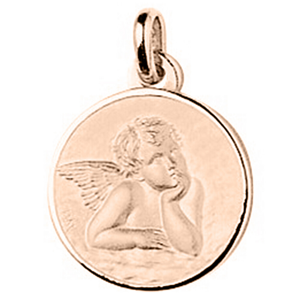 Photo de Médaille Ange pensif - Or rose 18ct
