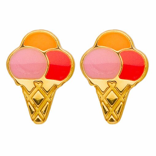 Boucles d'oreilles de glace Puce Or jaune 9ct PremierCadeau