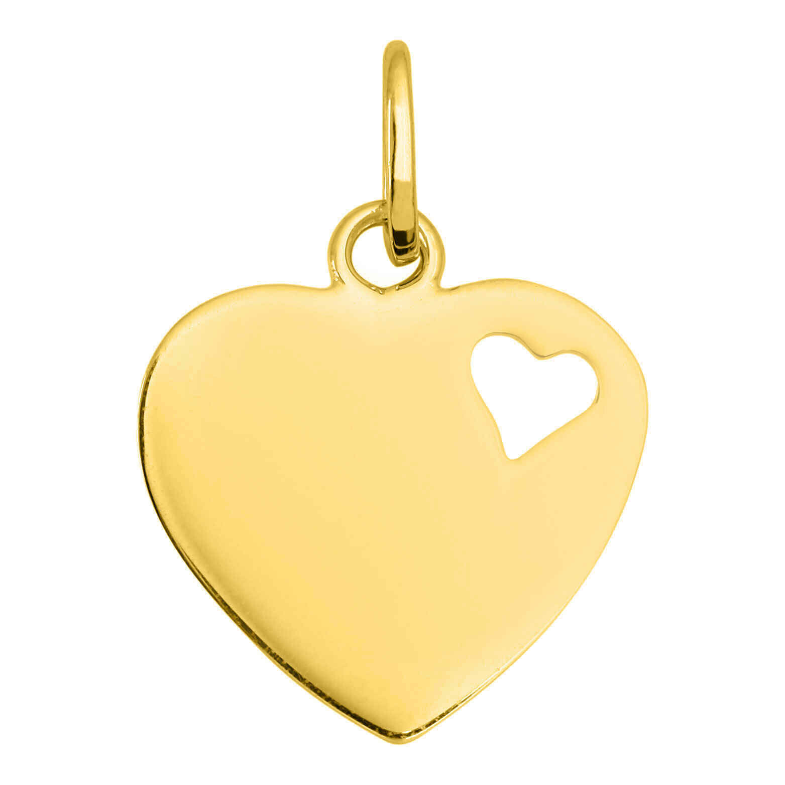 Mon Premier Bijou Pendentif Coeur repercé - Or jaune 18ct