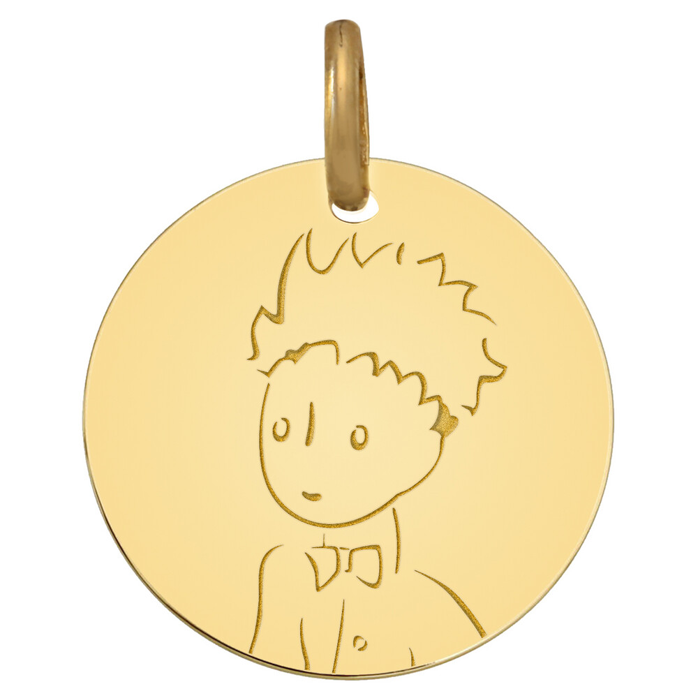 Photo de Médaille Petit Prince portrait - Or jaune 18ct