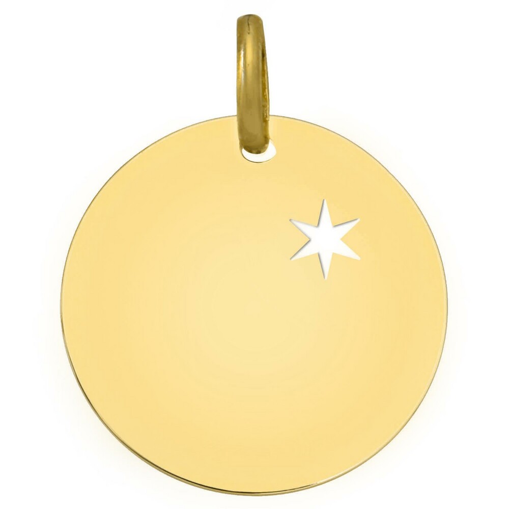 Photo de Médaille étoile ajourée - Or jaune 9ct