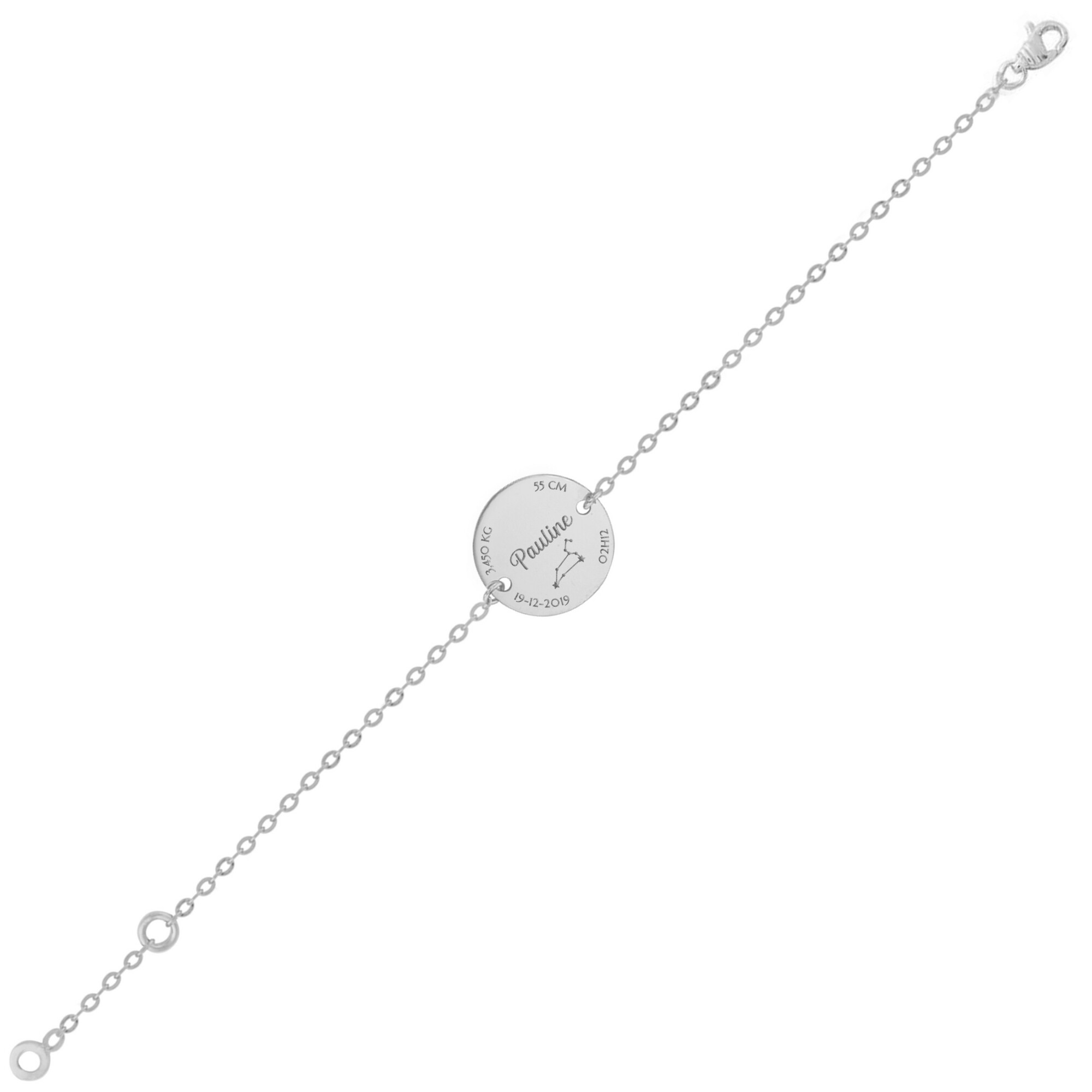 Mon Premier Bijou Bracelet de naissance constellation - Argent massif 3
