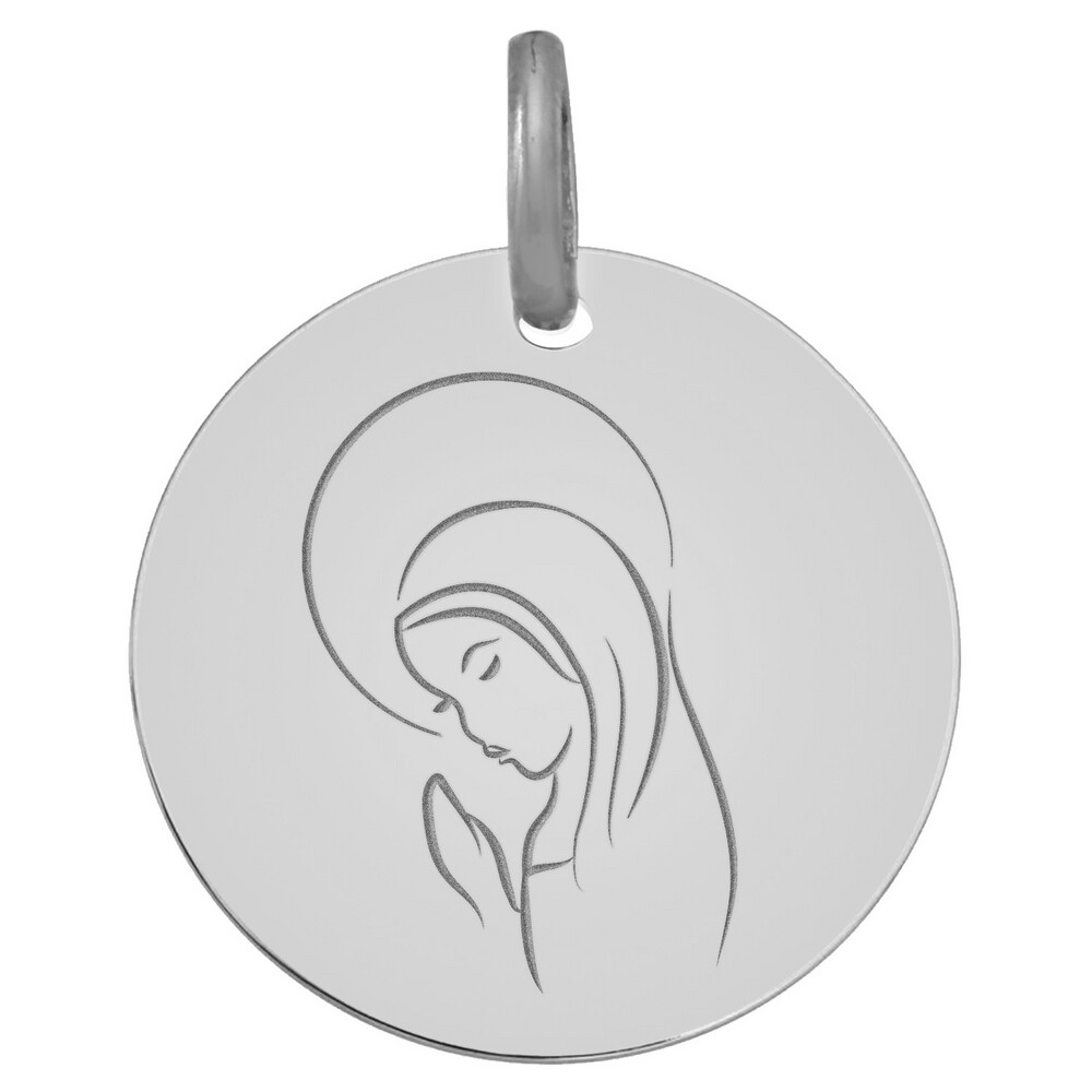 Photo de Médaille Vierge sérénité - Argent massif