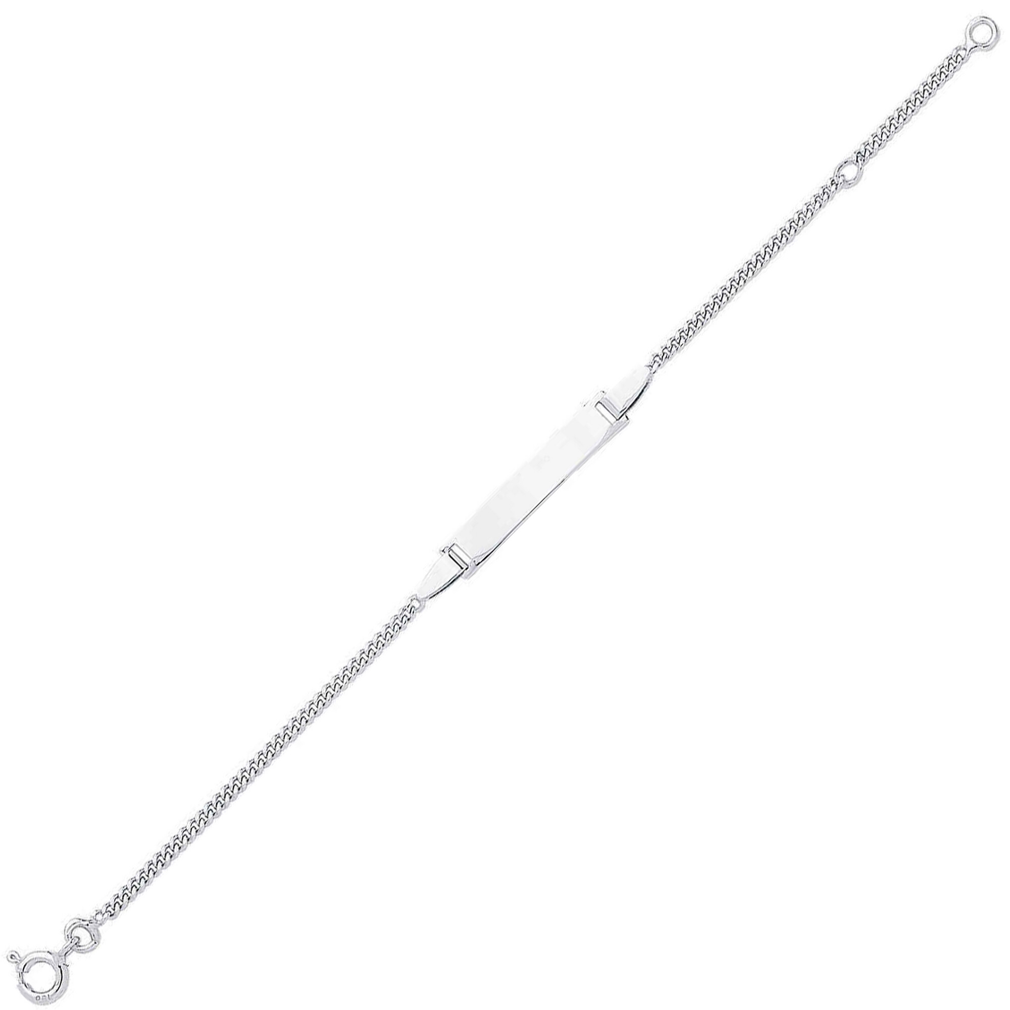 Mon Premier Bijou Gourmette bébé diamantée - Or blanc 9ct 2