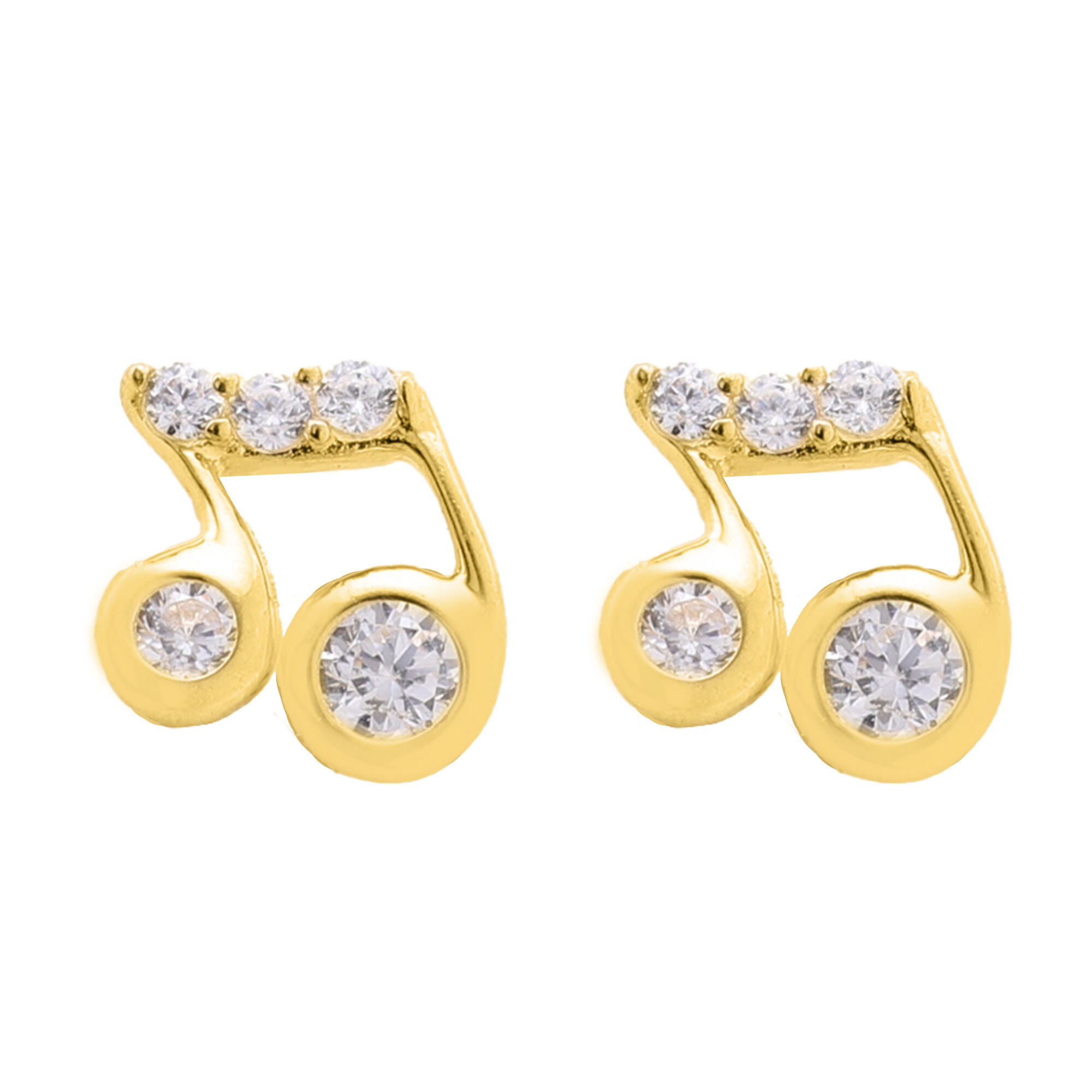 Boucles D'oreilles Note De Musique - Alliage - Micro-pinces - Neuf Avec étiquettes