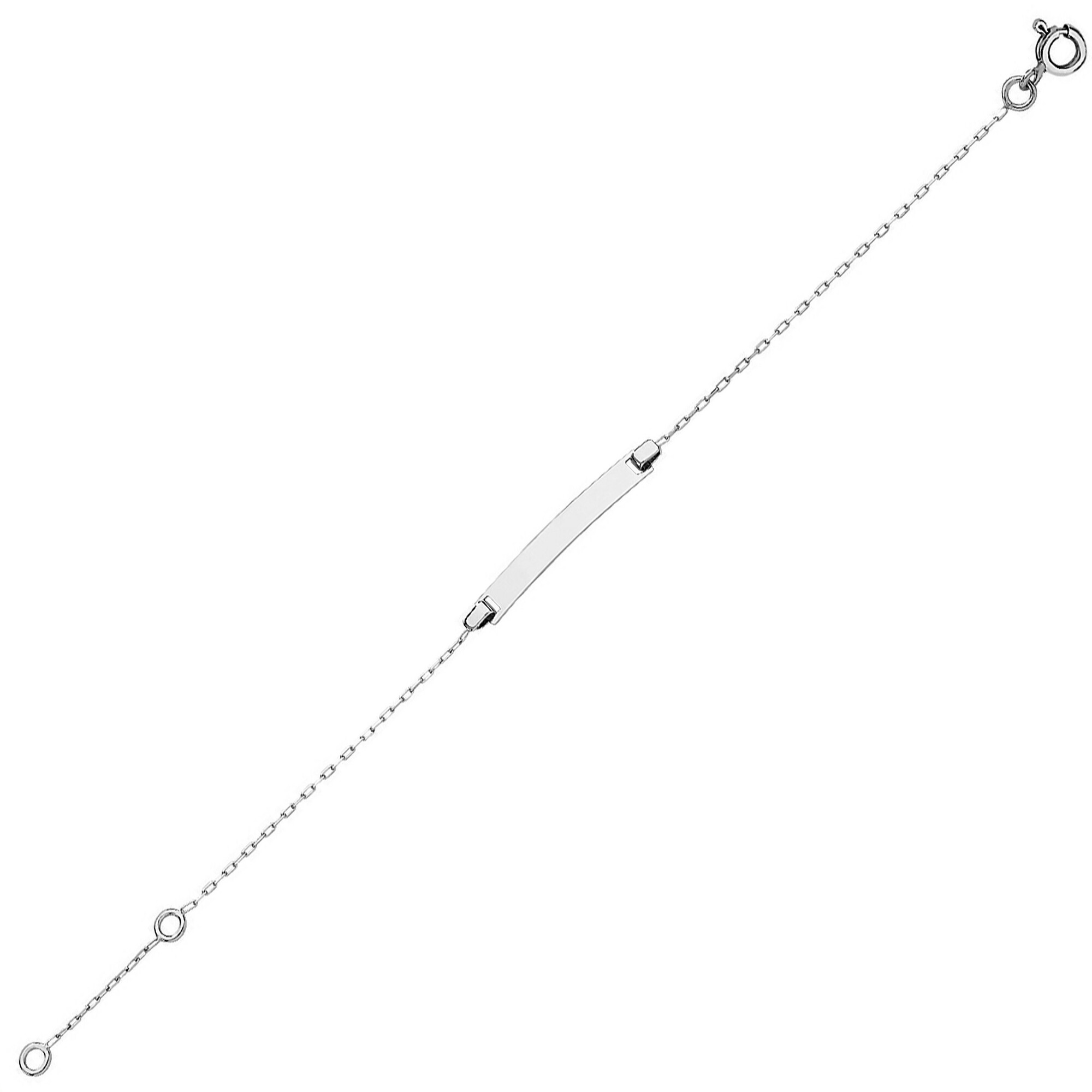 Mon Premier Bijou Baby Curb Chain Bracelet 18ct White Gold 6