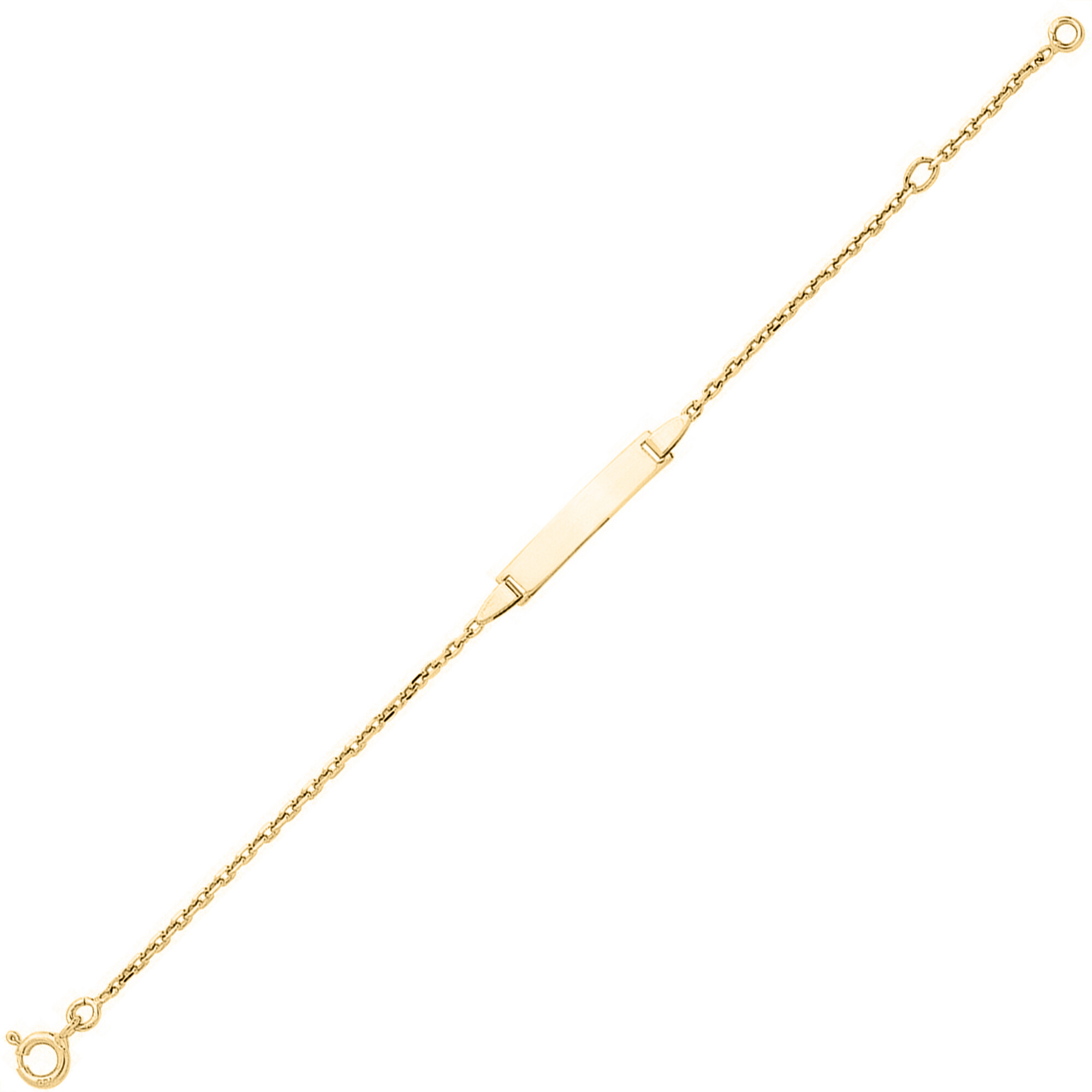 Mon Premier Bijou Gourmette bébé forçat intemporel - Or jaune 9ct 2