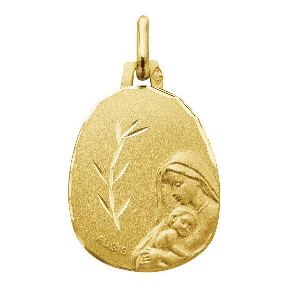 Photo de Médaille de la Maternité au rameau - Or jaune 18ct