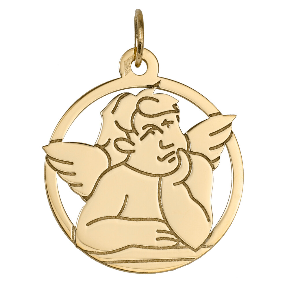 Photo de Médaille Ange ajourée - Or jaune 18ct