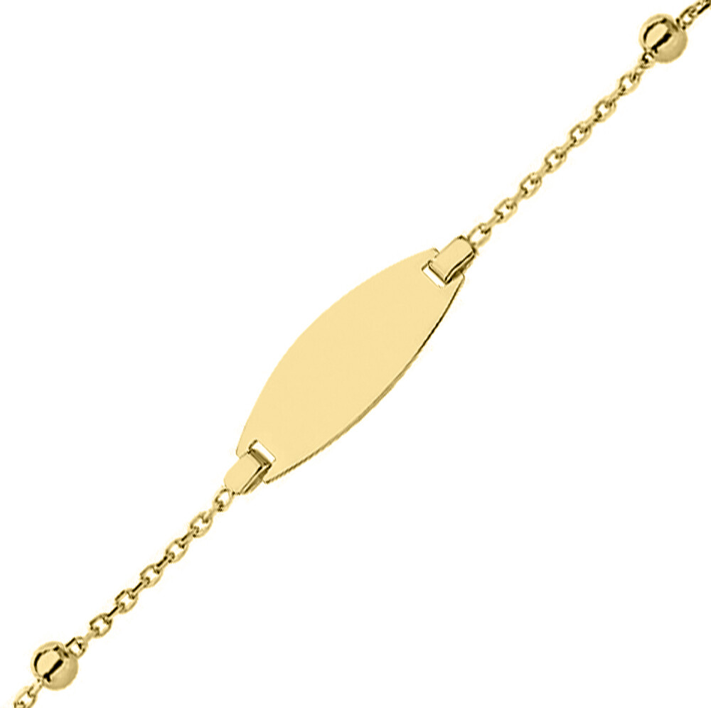 Mon Premier Bijou Gourmette bébé boules - Or jaune 9ct