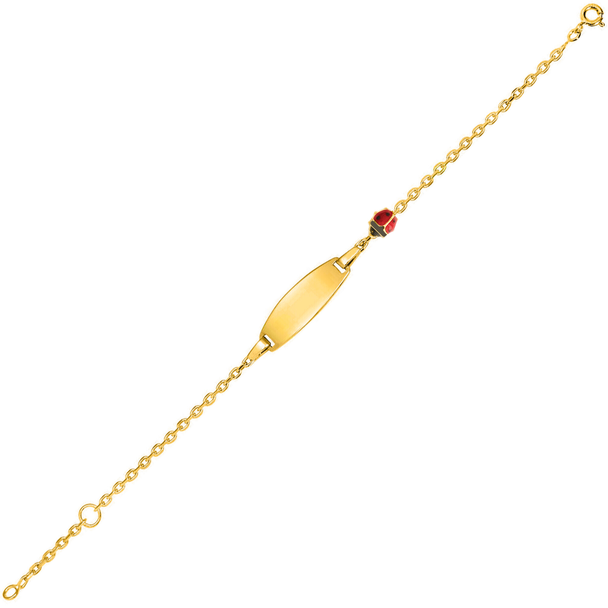 Mon Premier Bijou Gourmette coccinelle - Or jaune 9ct 2