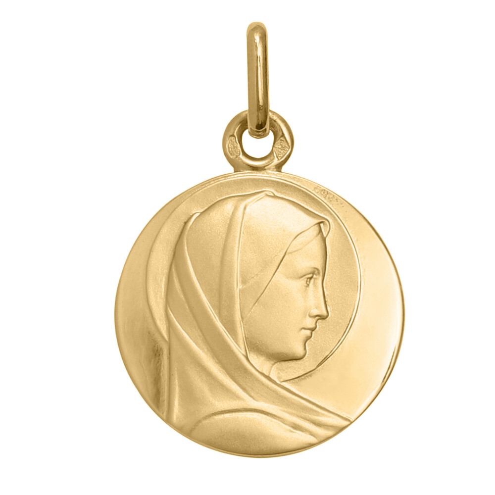 Photo de Médaille Madone au voile - Or jaune 18ct