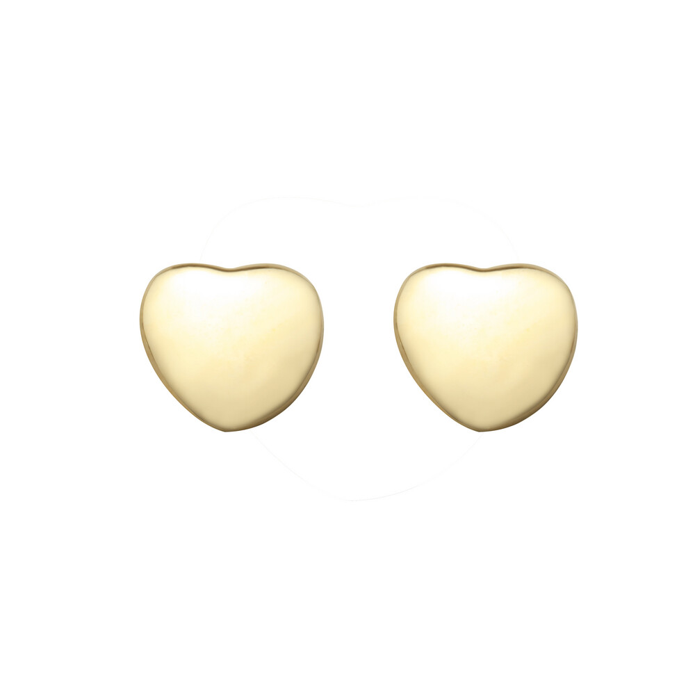 Photo de Boucles d'oreilles coeur - Or blanc 18 carats