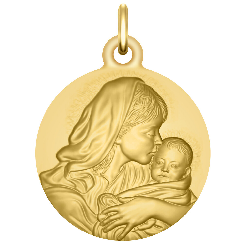 Photo de Médaille Notre-Dame des petits enfants - Or jaune 18ct