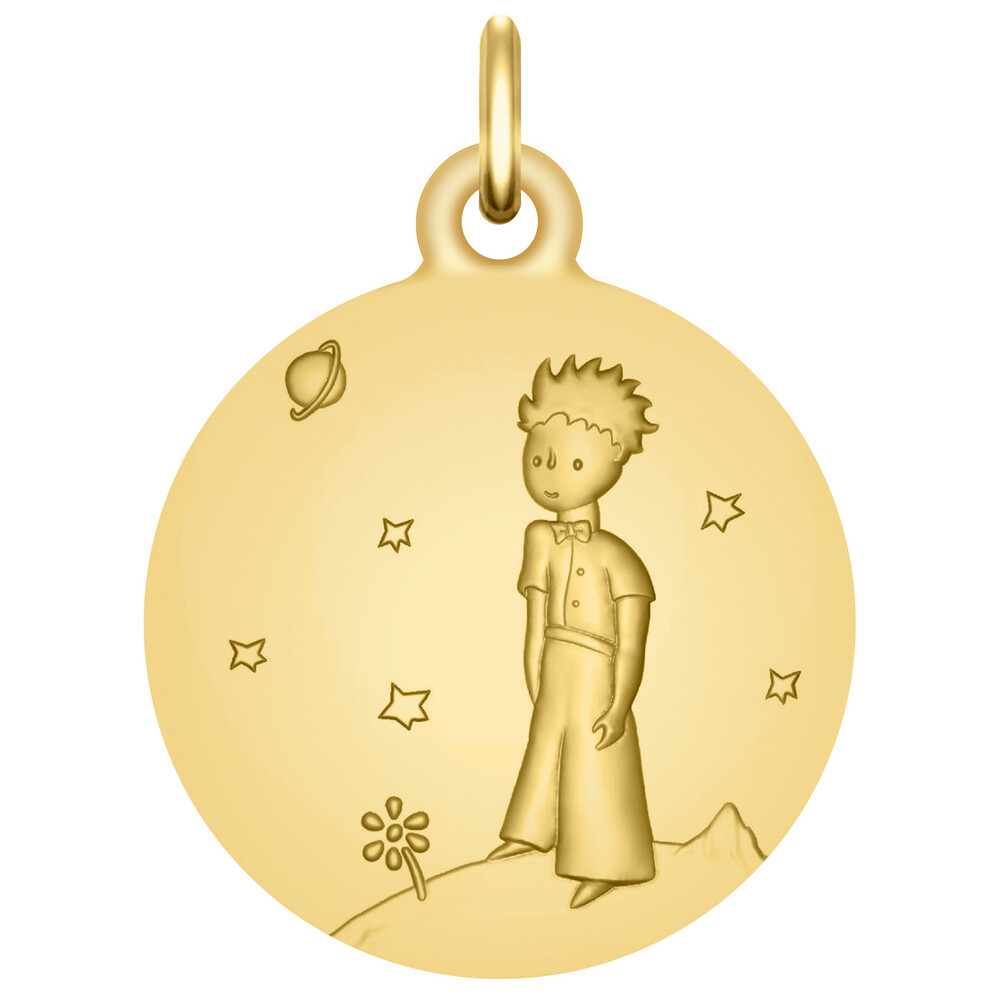 Photo de Médaille Petit Prince sur sa planète - Or jaune 9ct