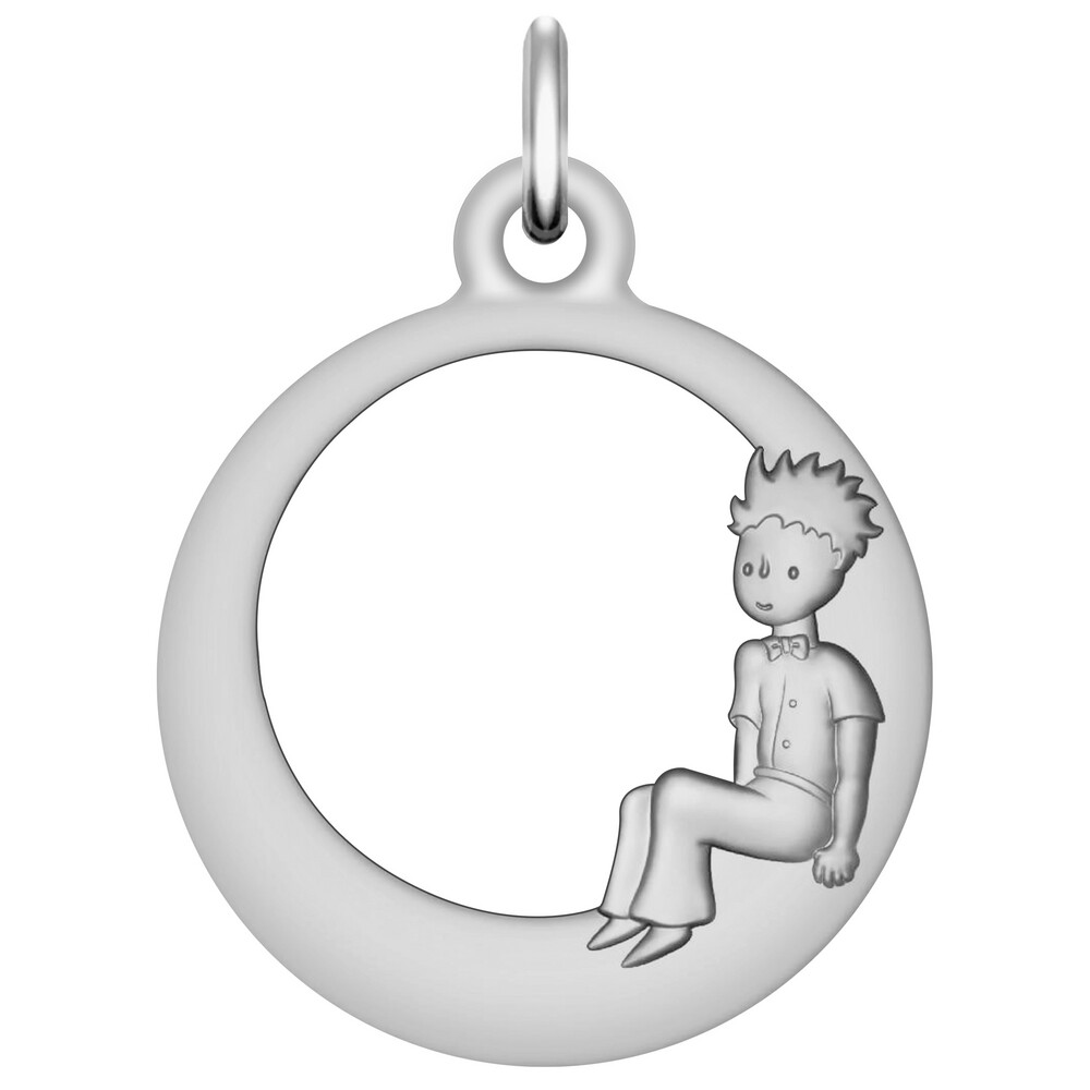 Photo de Médaille Petit Prince ajourée - Or blanc 18ct