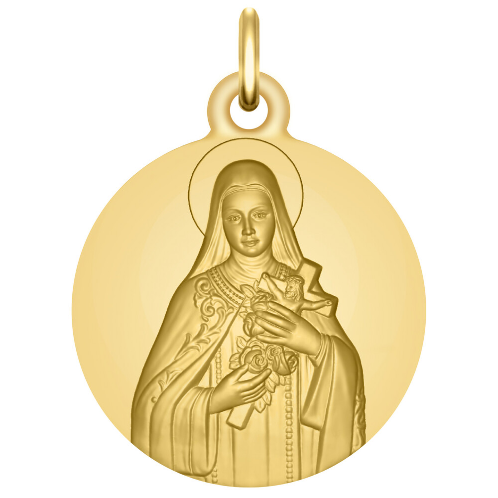Photo de Médaille Sainte Thérèse de Lisieux  - Or jaune 18ct