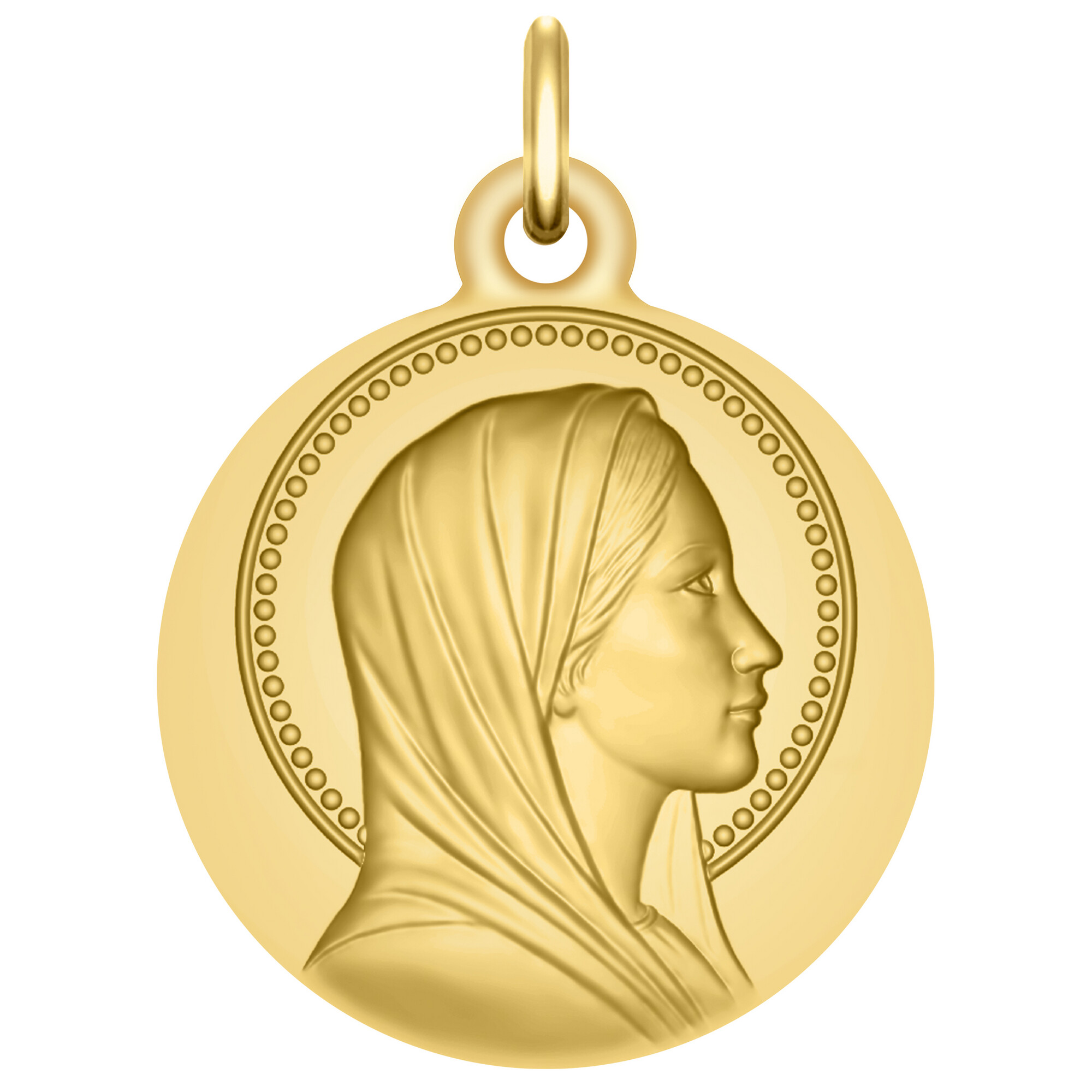 Médaille Vierge à l'enfant - Or et Nacre – Manufacture Mayaud