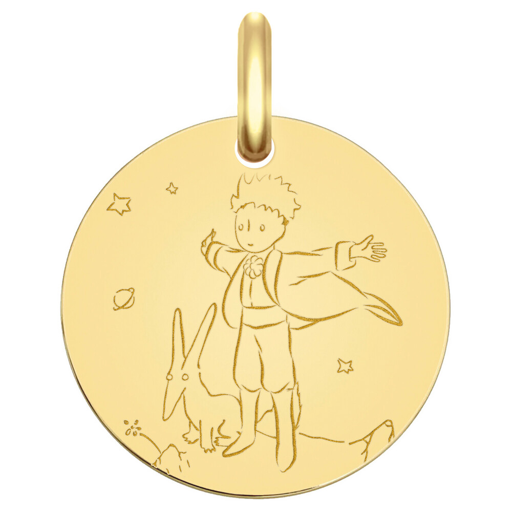 Photo de Médaille Petit Prince au vent  - Or jaune 9ct