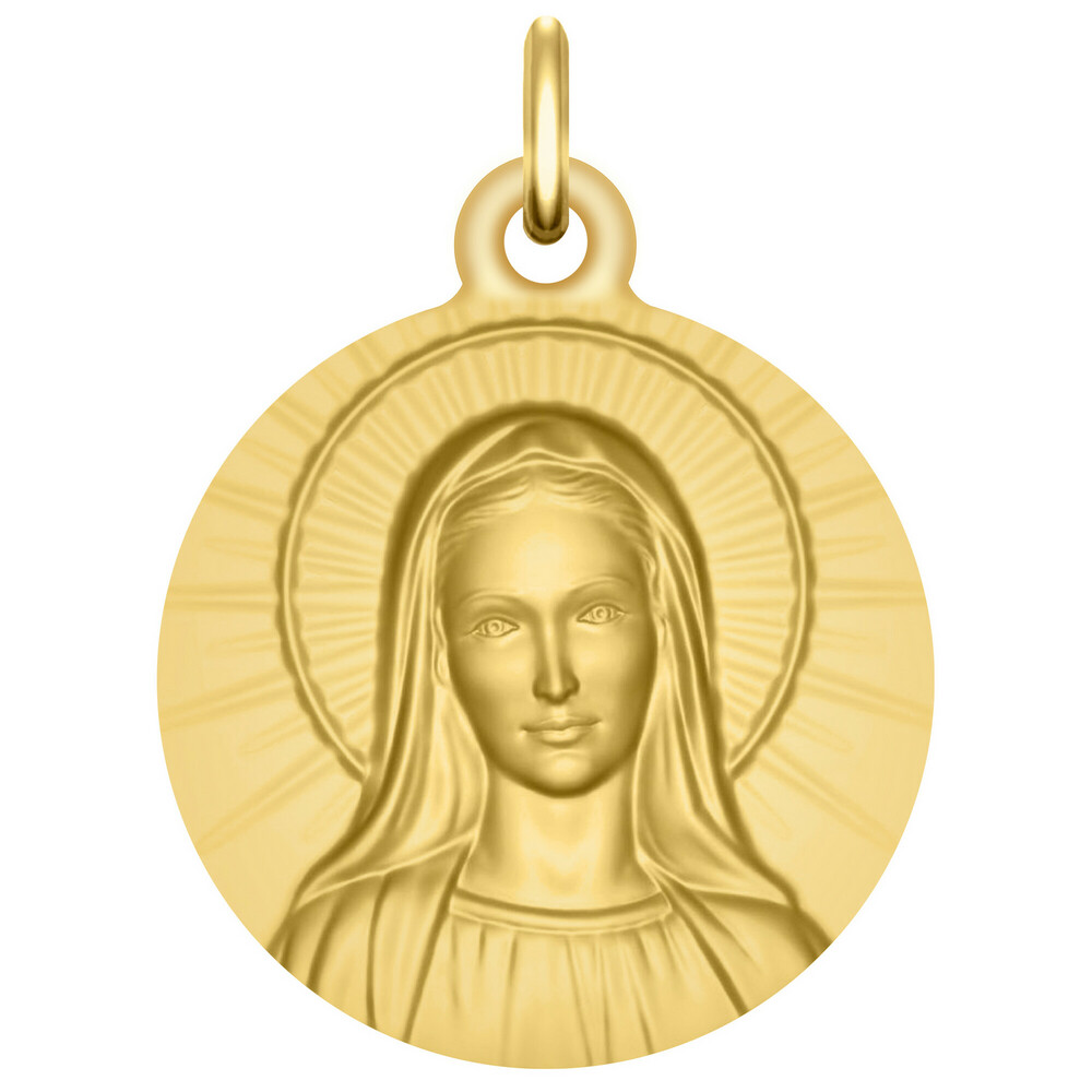 Photo de Médaille Vierge Solaire - Or jaune 9ct