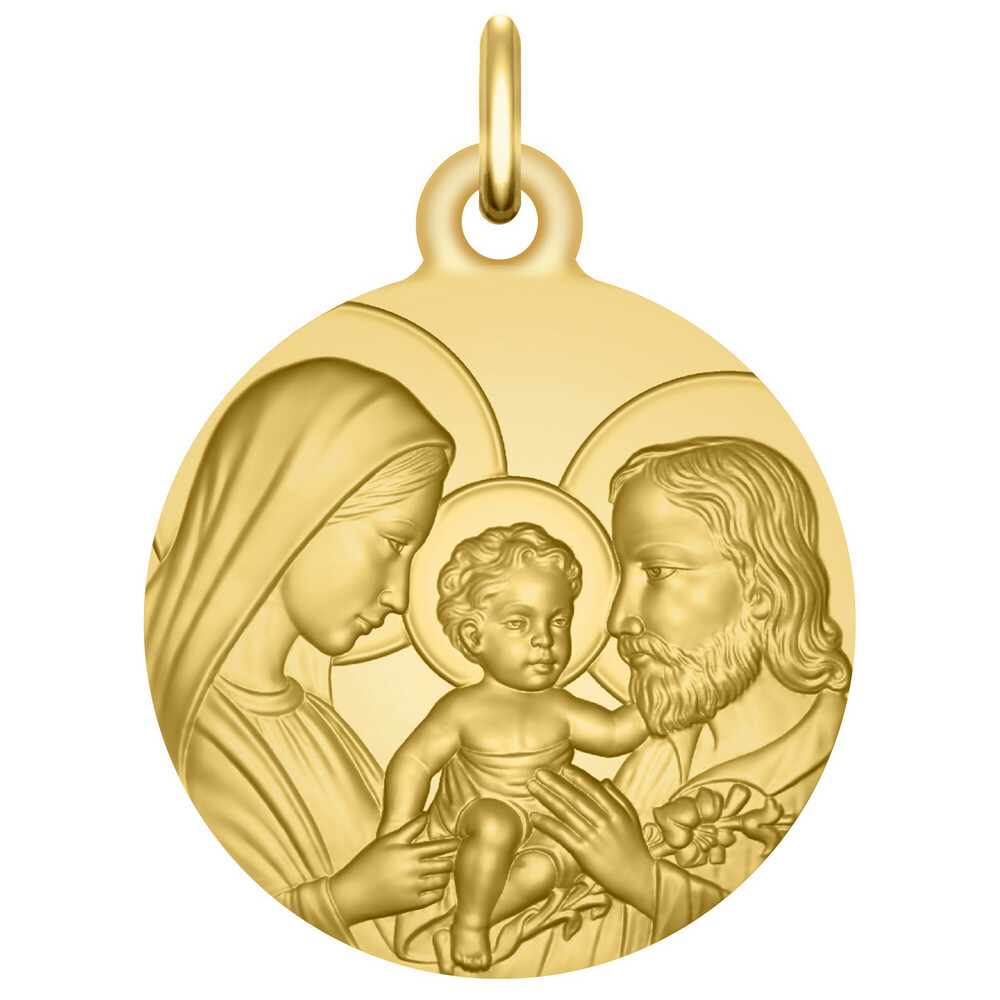 Photo de Médaille Sainte Famille - Or jaune 18ct