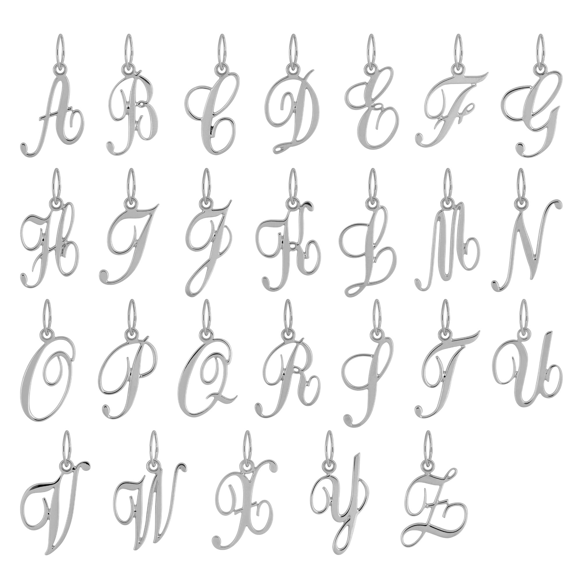 Mon Premier Bijou Pendentif initiale anglaise - Argent massif