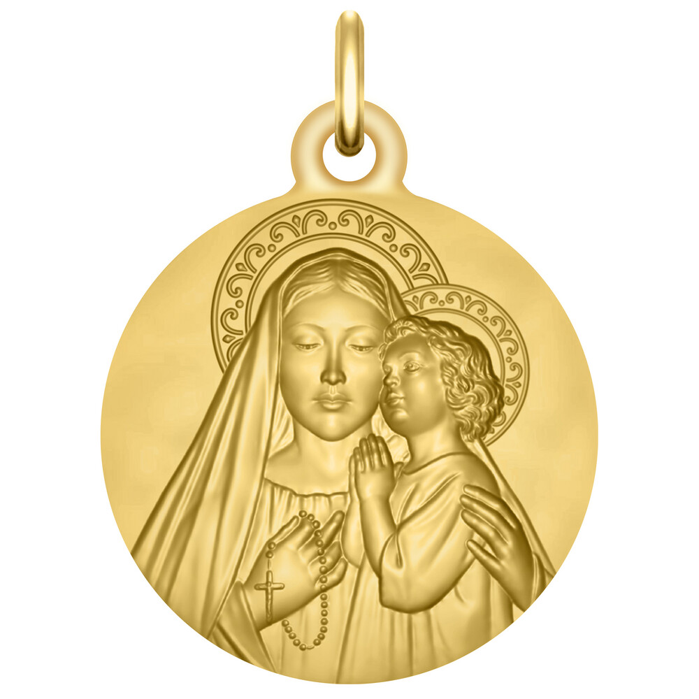 Photo de Médaille Notre Dame du Rosaire - Or jaune 18ct