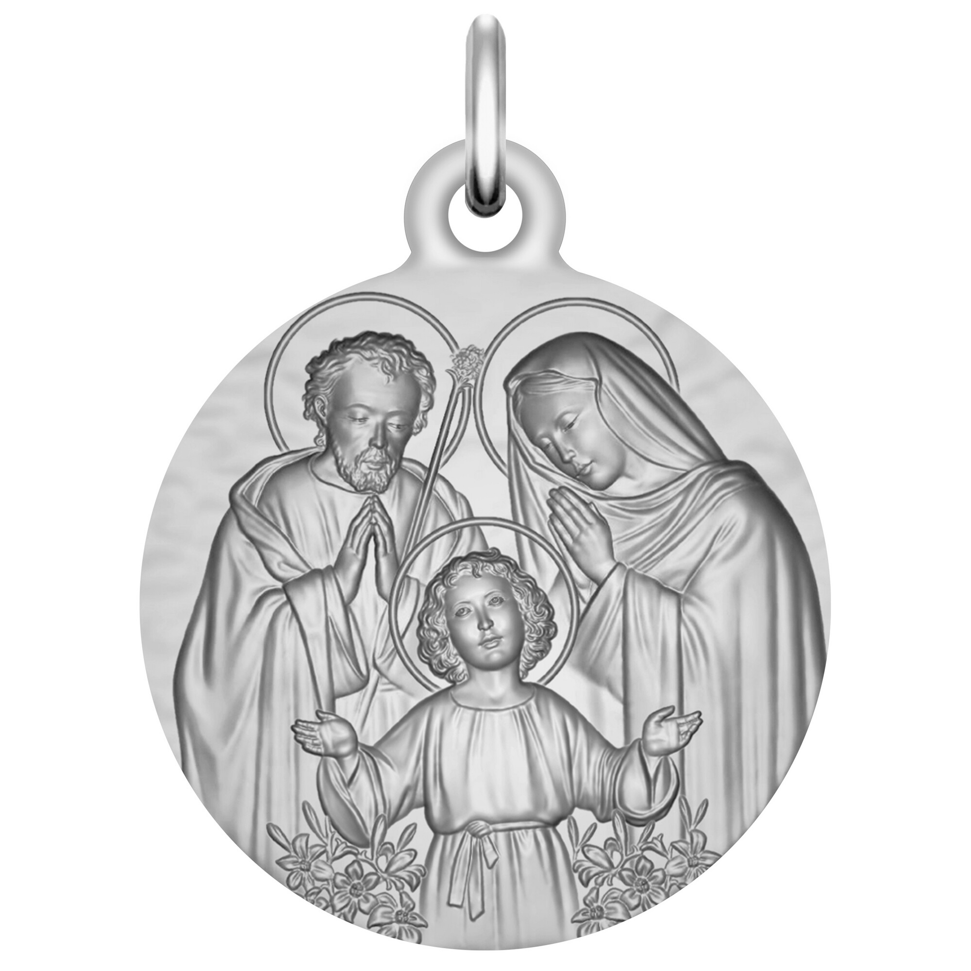 Médaille Sainte Famille Argent Massif PremierCadeau