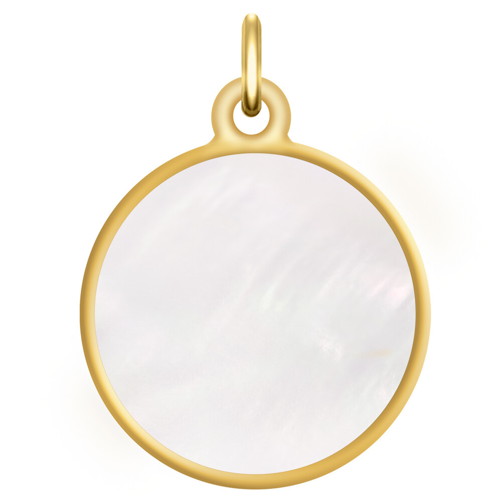 Photo de Médaille Vierge mère du créateur - Or jaune 18ct & nacre