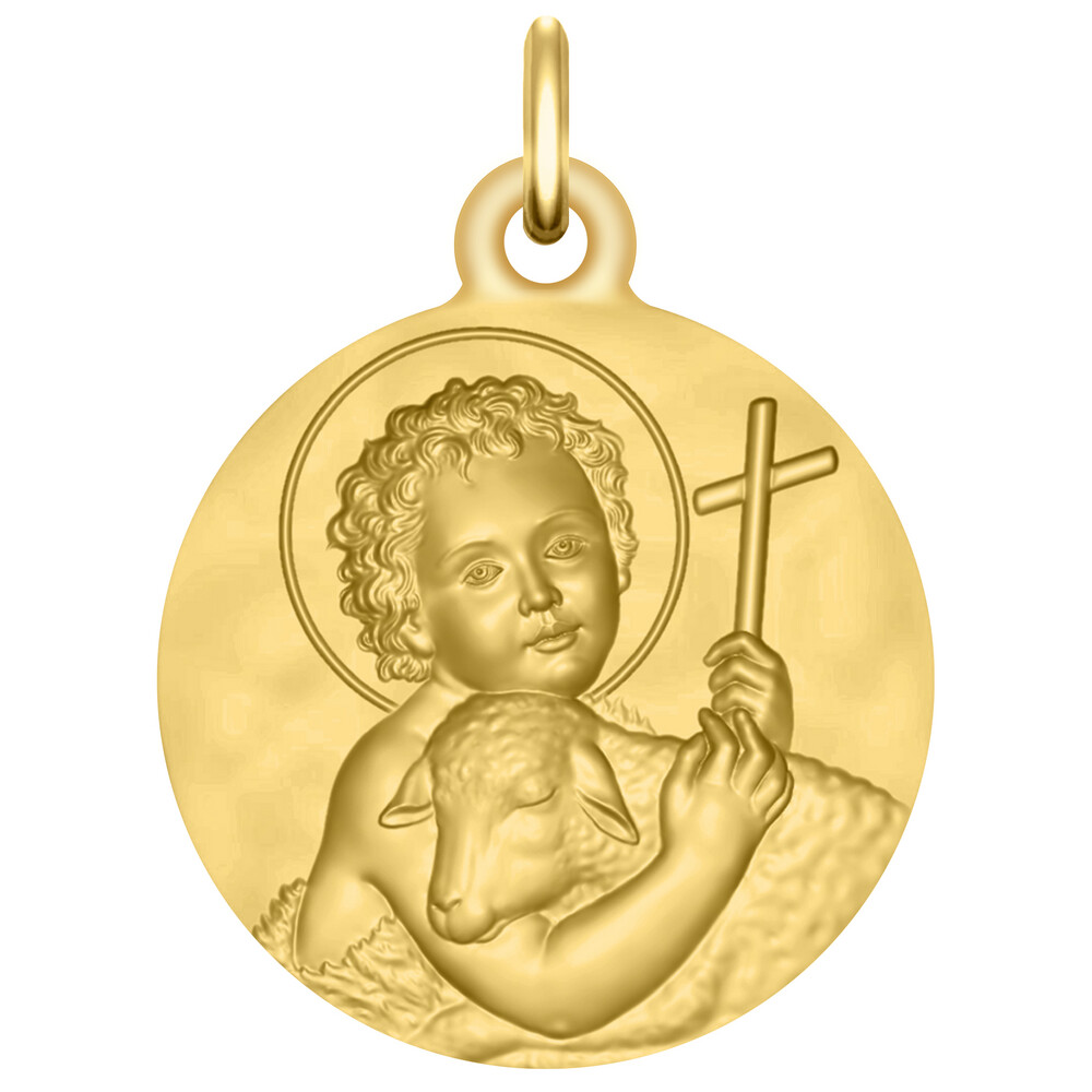 Photo de Médaille Saint Jean-Baptiste - Or jaune 9ct