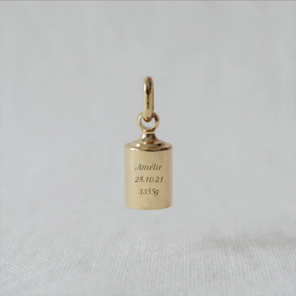 Photo de Pendentif Mon Petit Poids / Mon Millième - Plaqué or jaune