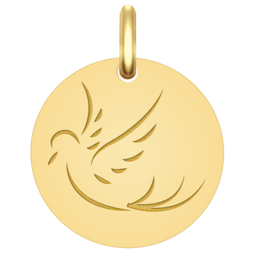 Photo de Médaille Colombe de paix - Or jaune 9ct