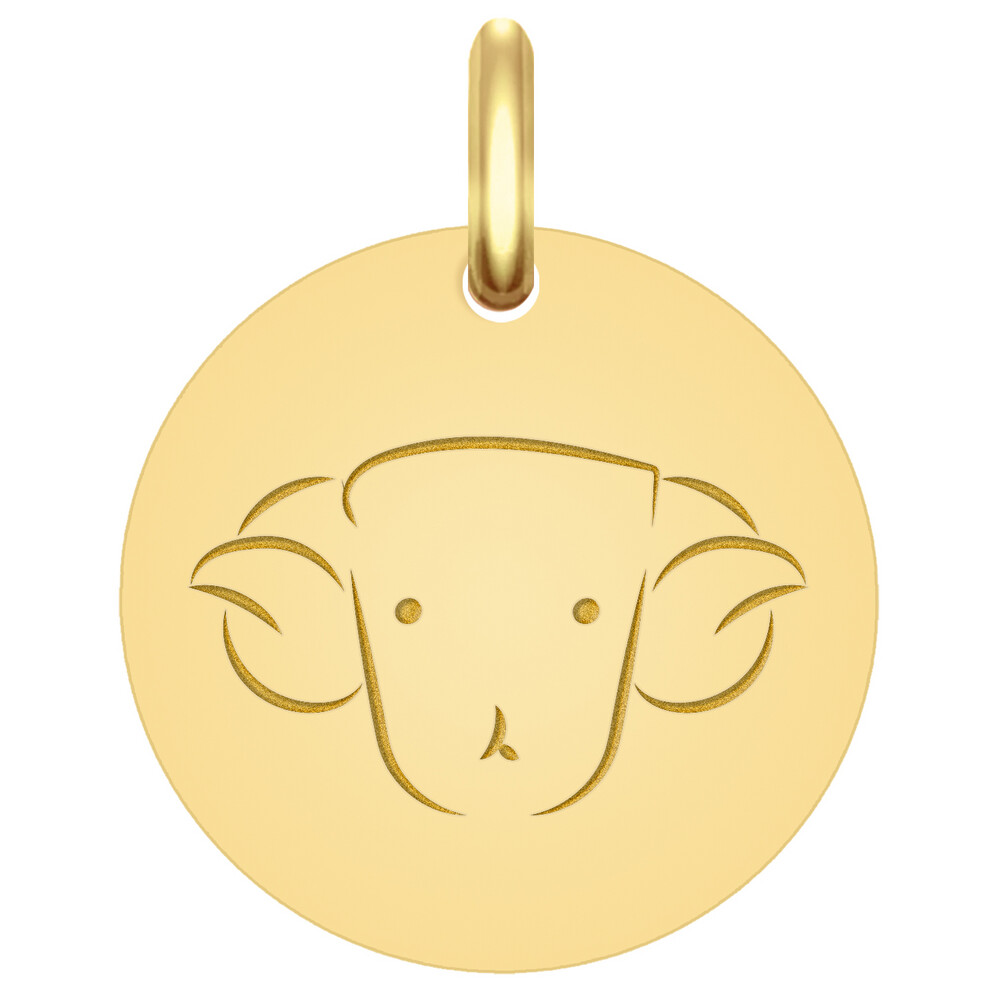 Photo de Médaille signe zodiaque - Or jaune 18ct 
