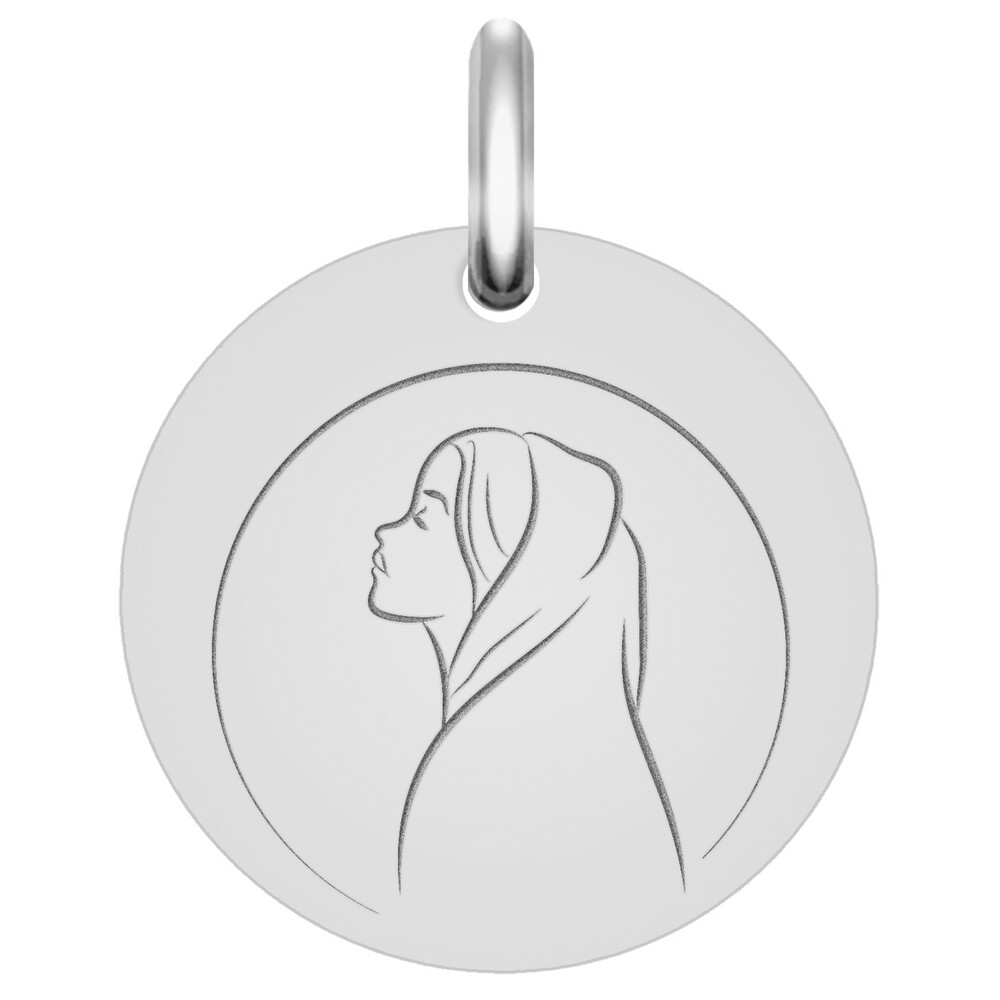 Photo de Médaille Vierge d'Espérance - Or blanc 9ct