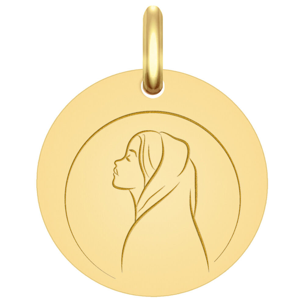 Photo de Médaille Vierge d'Espérance - Or jaune 18ct