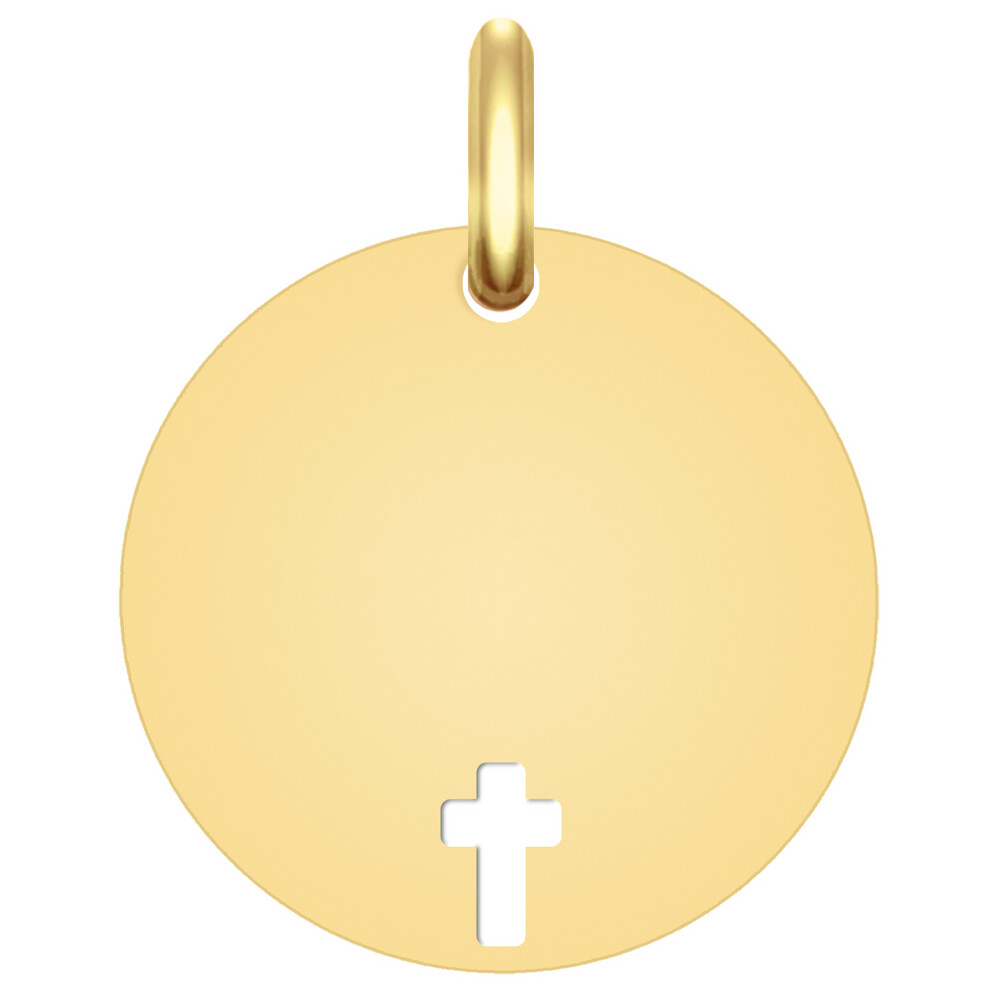 Photo de Médaille Croix ajourée - Or jaune 18ct