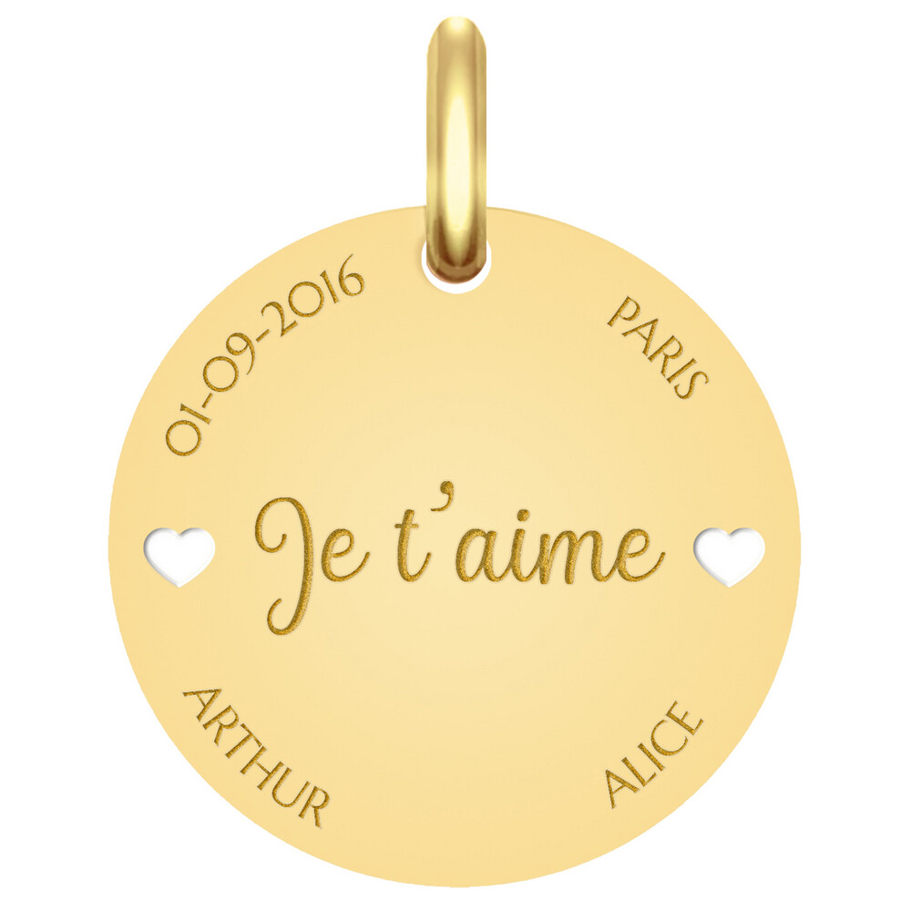 Photo de Médaille de l'Amour - Or jaune 9ct