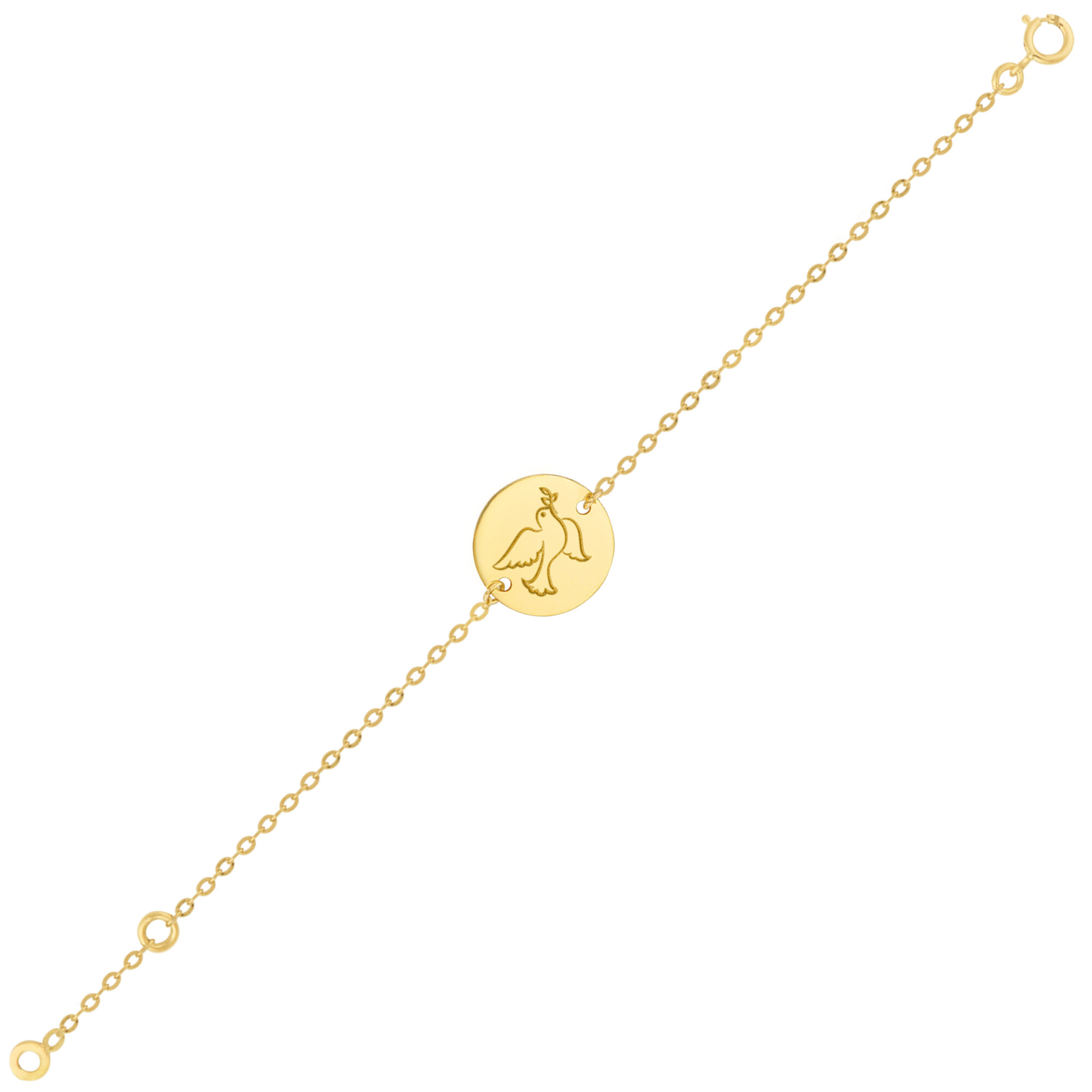 Gourmette Bébé Jeton - Or Jaune 9ct - PremierCadeau