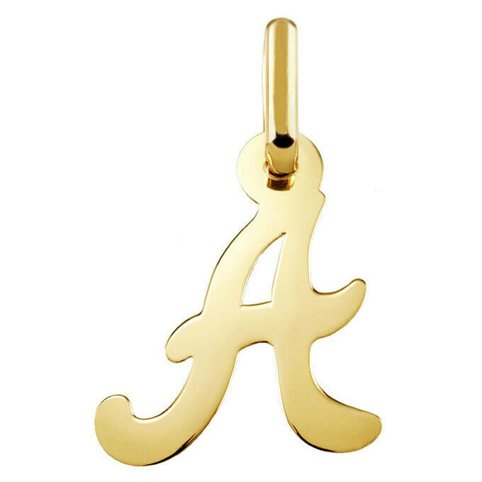 Pendentif Lettre En Or 9 Carats - Initiale Personnalisable De A à Z - Bijou élégant Sans Chaîne
