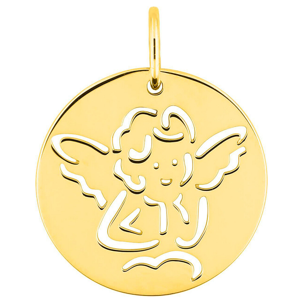 Photo de Médaille Ange ajourée - Or jaune 9ct