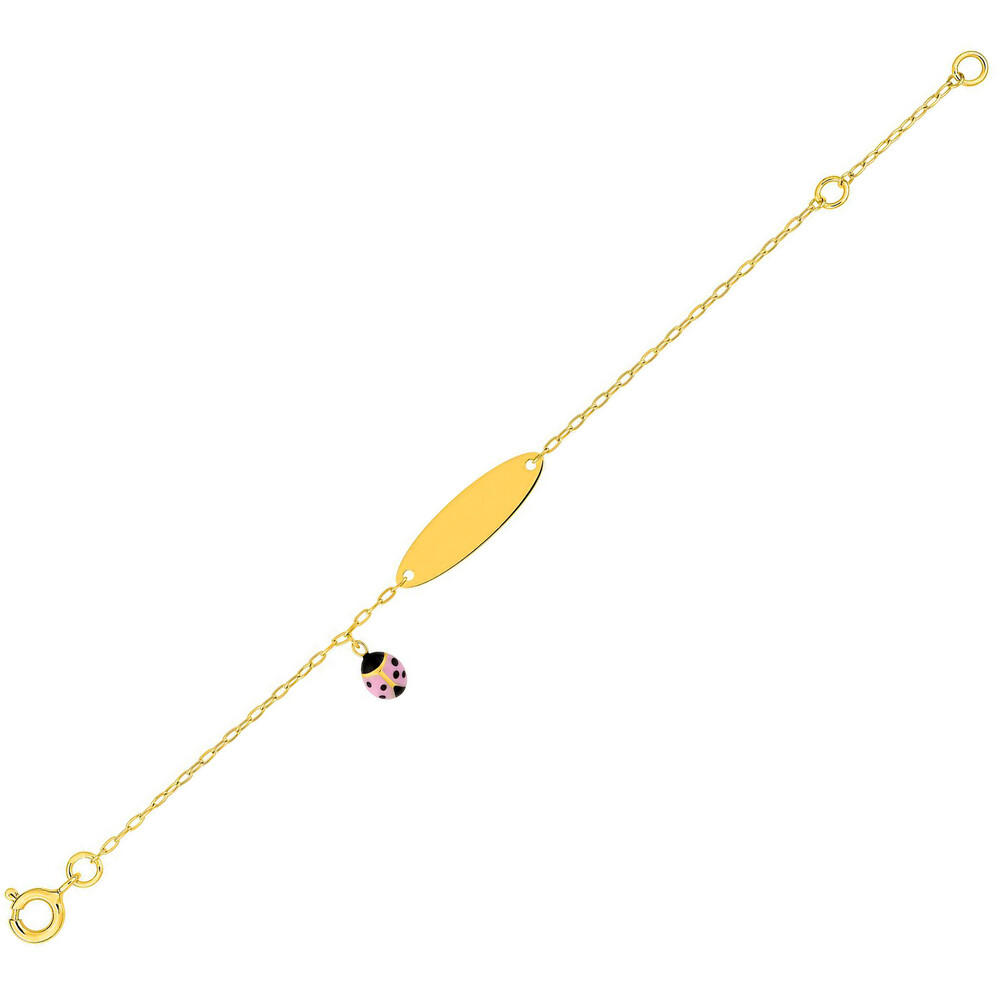 Charm Coccinelle En Or Jaune 9 Carats Et émail - Neuf Avec étiquettes, Jewellerybox