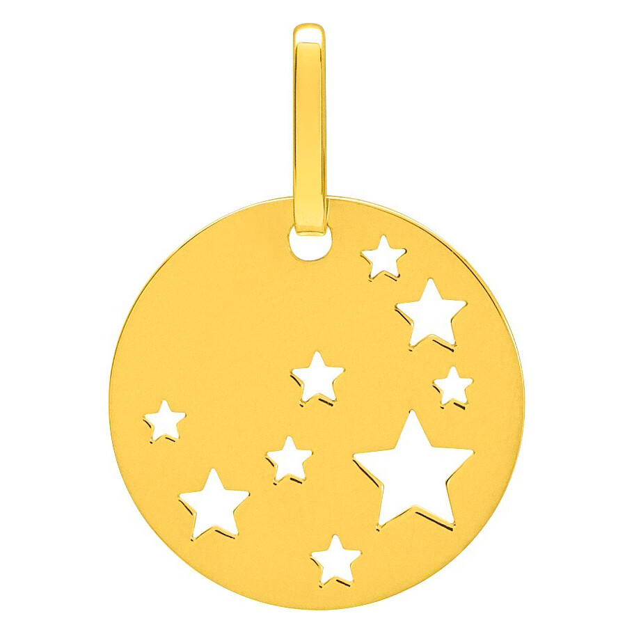 Photo de Médaille étoiles ajourée - Or jaune 18ct