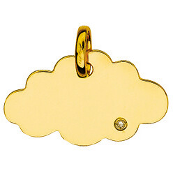 Photo de Médaille nuage - diamant & or jaune 18ct