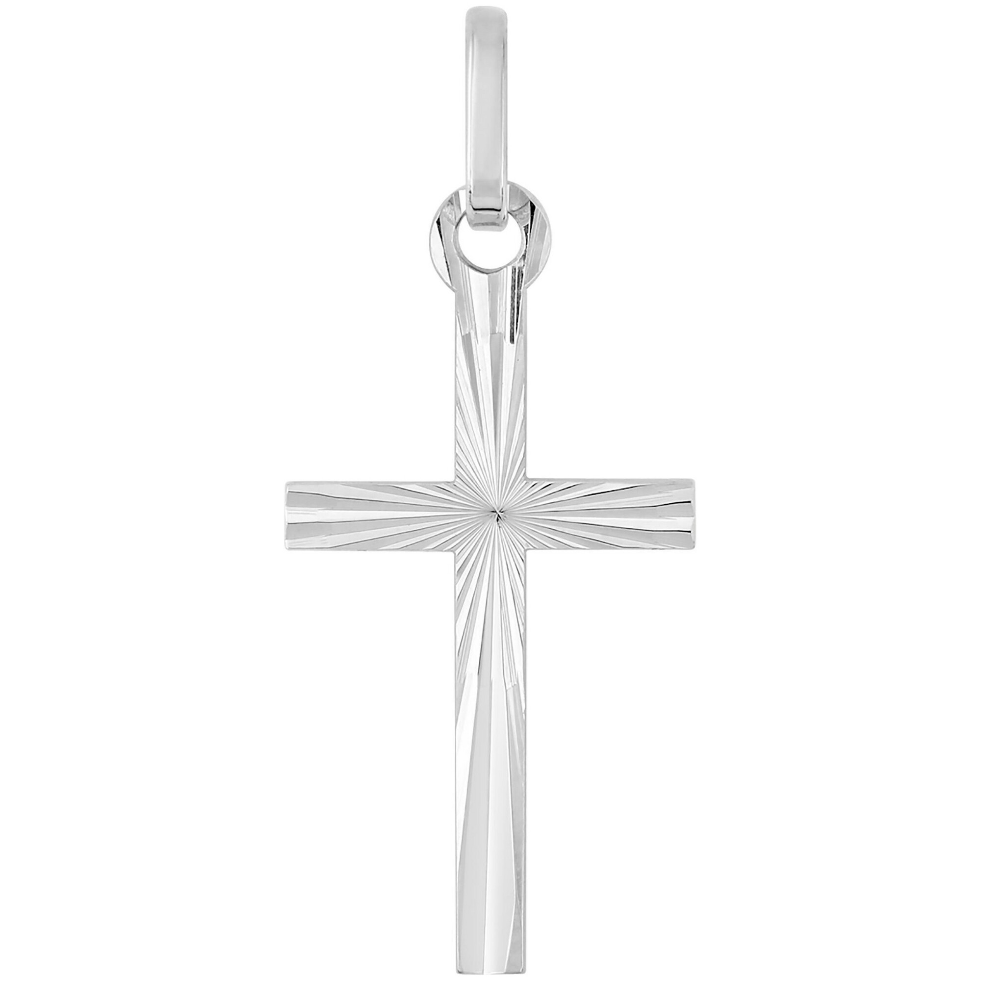 Mon Premier Bijou Diamond Cross - 18ct White Gold