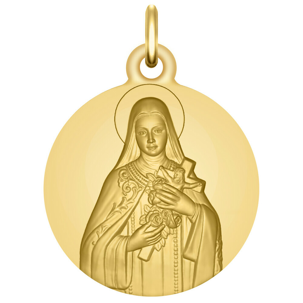 Photo de Médaille Sainte Thérèse de Lisieux - Or jaune 9ct