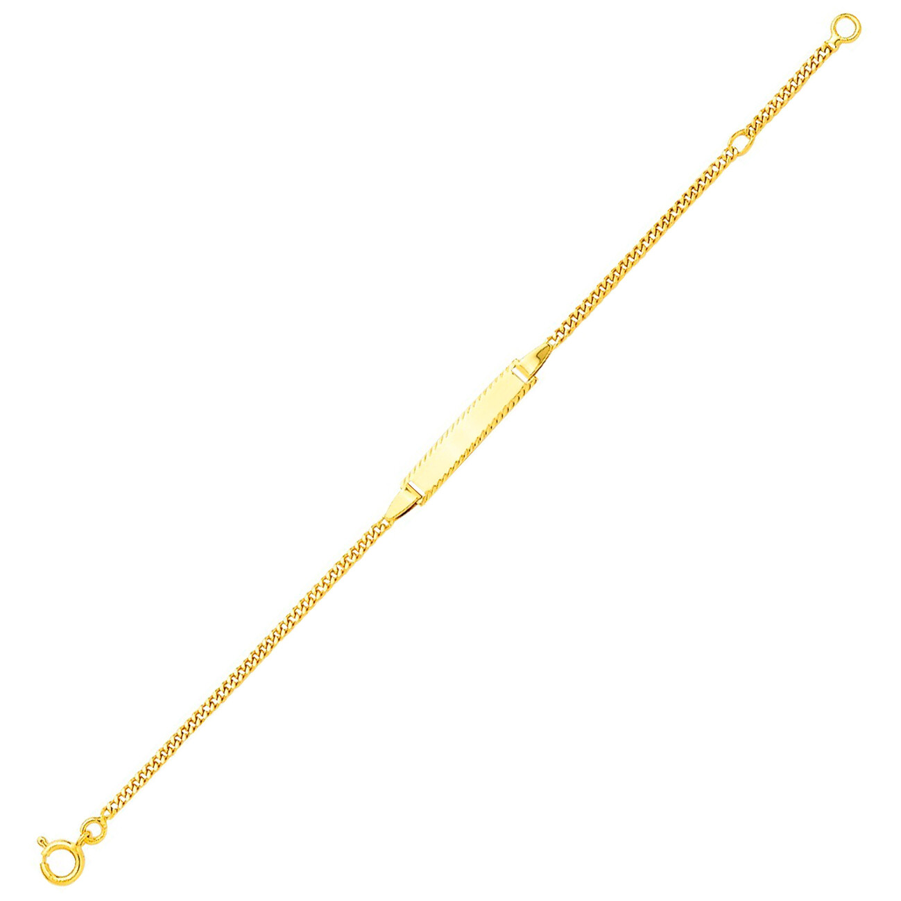 Mon Premier Bijou Gourmette bébé ciselée maille gourmette - Or jaune 18ct 2