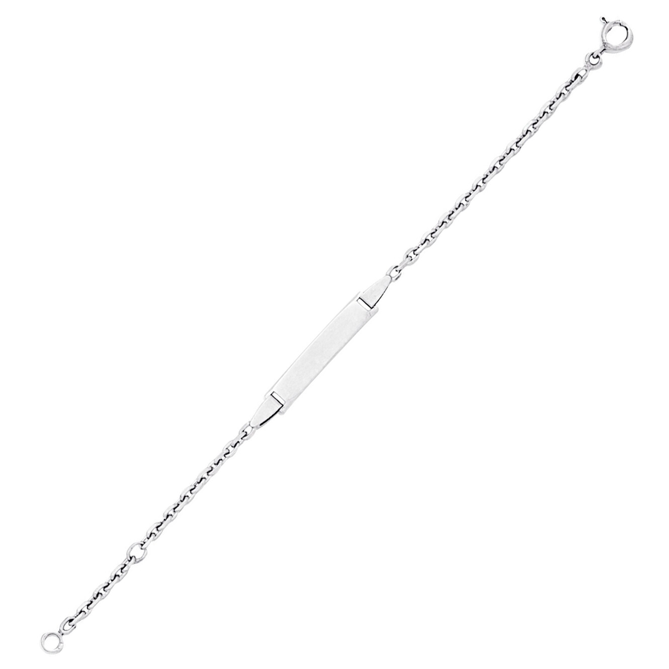 Mon Premier Bijou Baby Curb Chain Bracelet 18ct White Gold 10