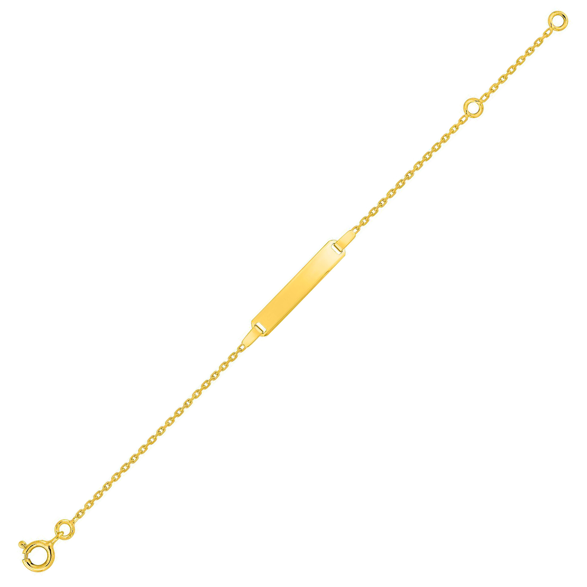 Mon Premier Bijou Gourmette bébé forçat - Or jaune 9ct 2
