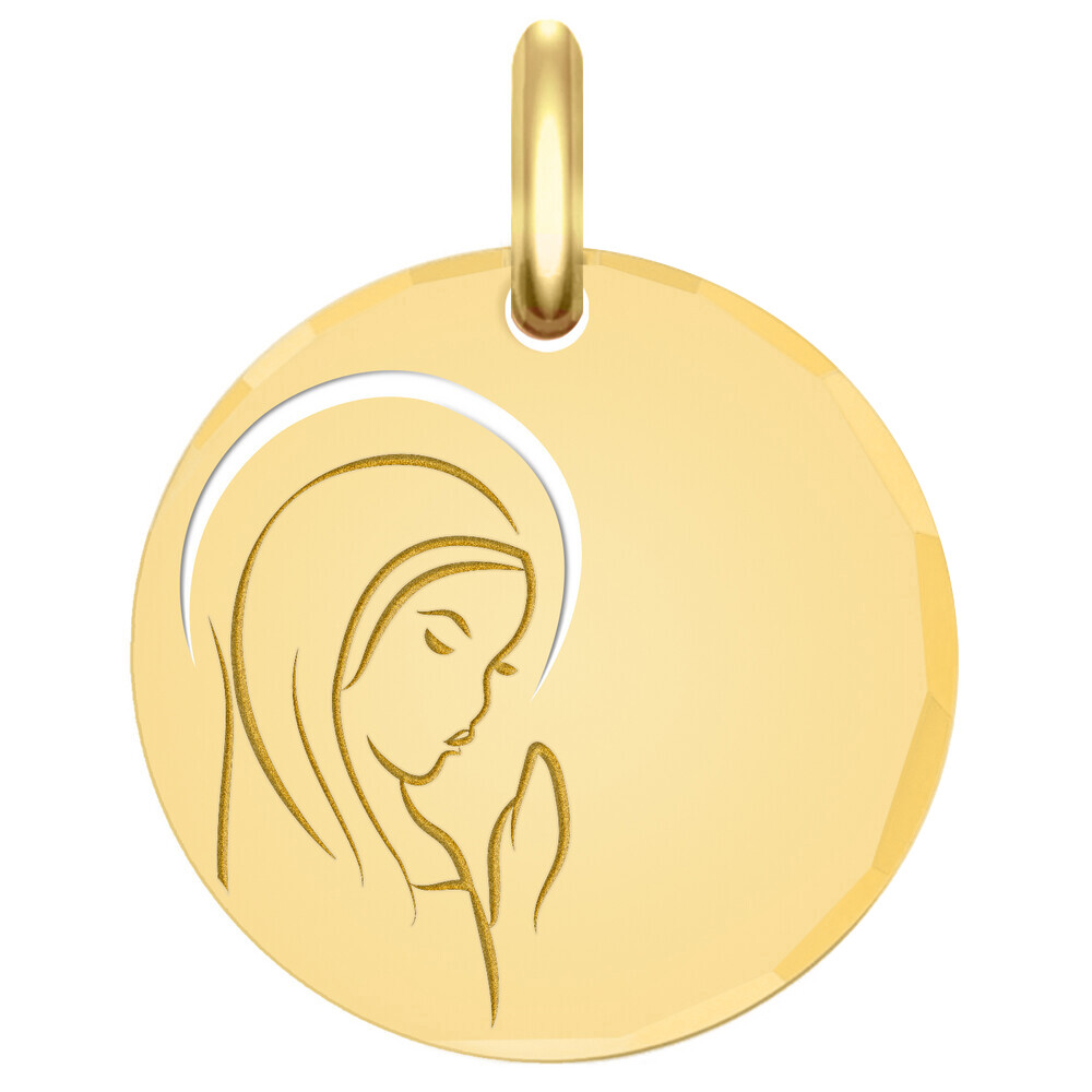 Photo de Médaille Vierge pureté - Or jaune 9ct