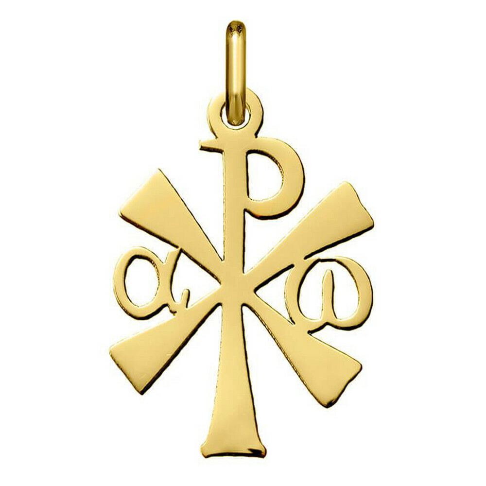 Photo de Pendentif Chrisme - Or jaune 18ct